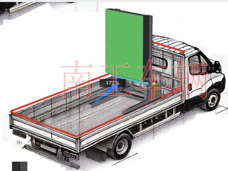 轻型带升降车载LED显示屏架 移动户外交通诱导屏架